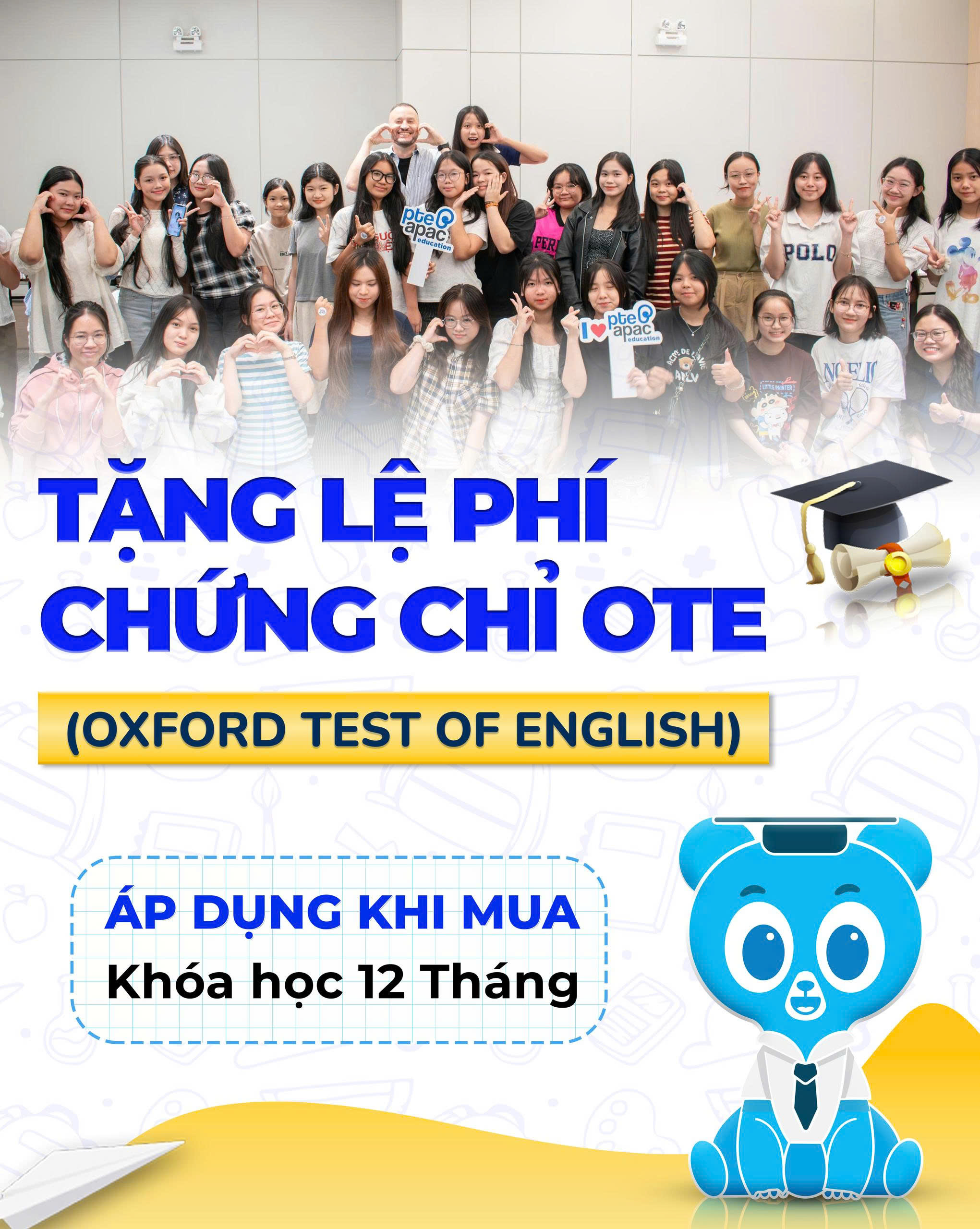 Tặng lệ phí chứng chỉ OTE